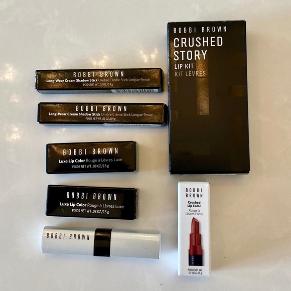 BOBBI BROWN Shadow Stick Lip & Makeup Bundle - 7 Piece Set - NEW NWT - Picture 1 of 4